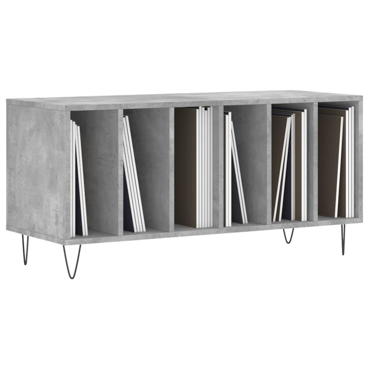 vinylskab 100x38x48 cm konstrueret træ betongrå