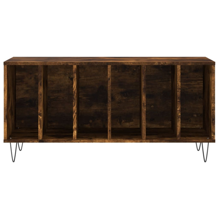 vinylskab 100x38x48 cm konstrueret træ røget egetræsfarve
