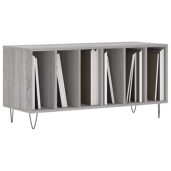 vinylskab 100x38x48 cm konstrueret træ grå sonoma-eg