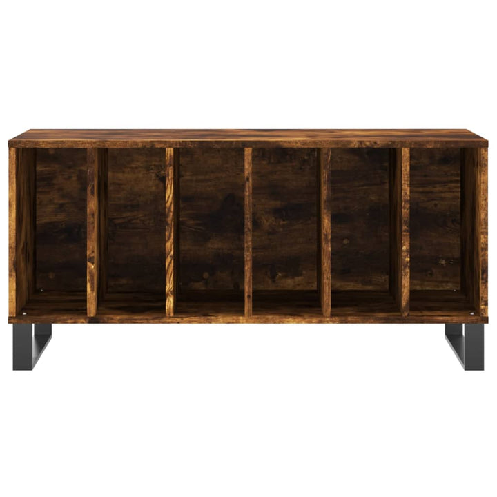 vinylskab 100x38x48 cm konstrueret træ røget egetræsfarve