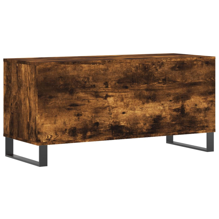 vinylskab 100x38x48 cm konstrueret træ røget egetræsfarve