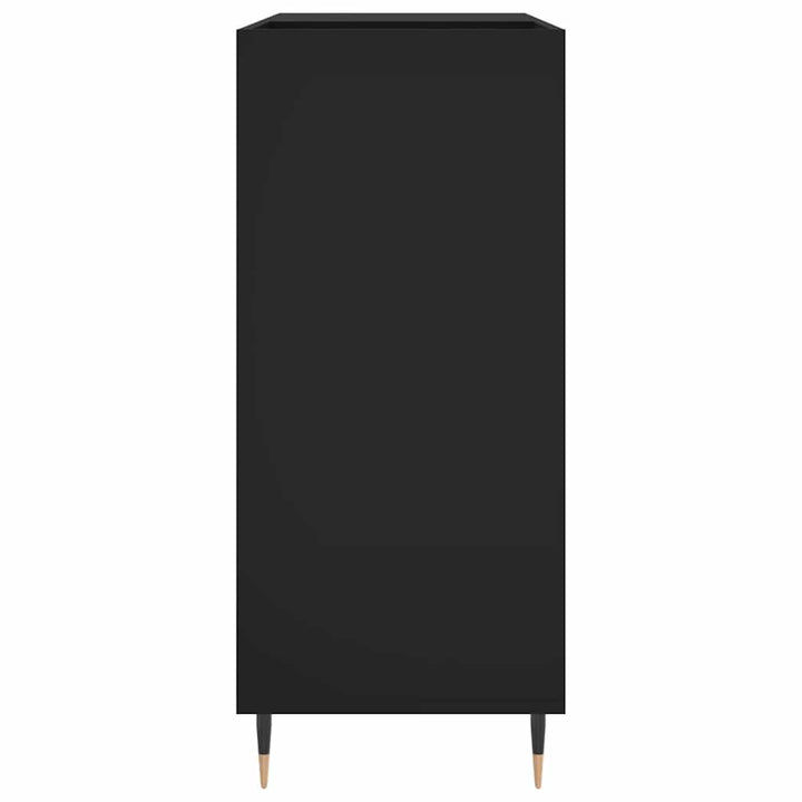 vinylskab 84,5x38x89 cm konstrueret træ sort