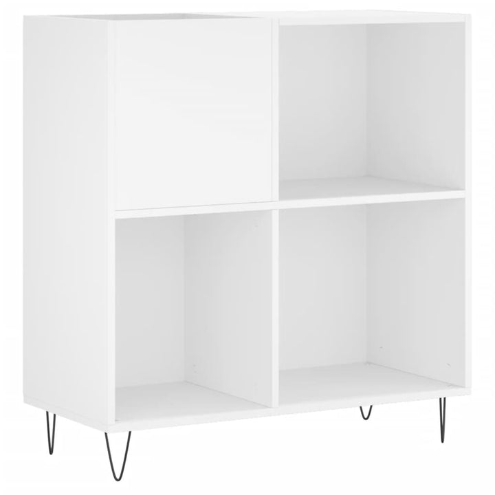vinylskab 84,5x38x89 cm konstrueret træ hvid