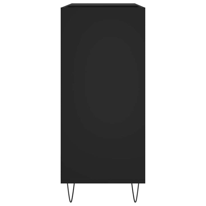vinylskab 84,5x38x89 cm konstrueret træ sort