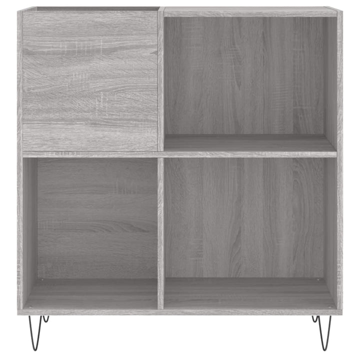 vinylskab 84,5x38x39 cm konstrueret træ grå sonoma-eg
