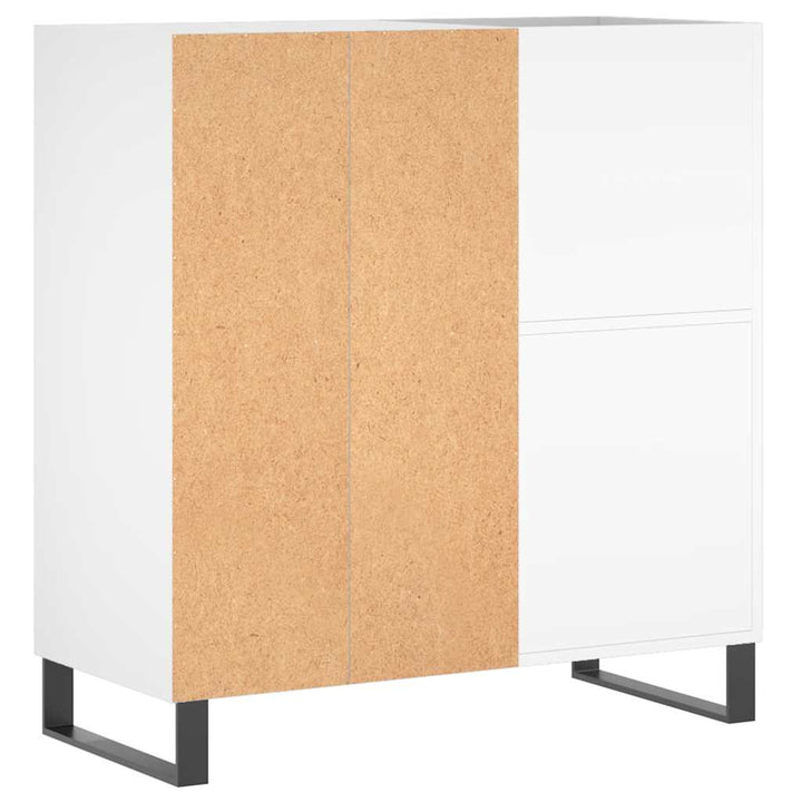 vinylskab 84,5x38x89 cm konstrueret træ hvid