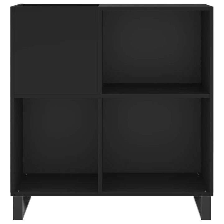 vinylskab 84,5x38x89 cm konstrueret træ sort