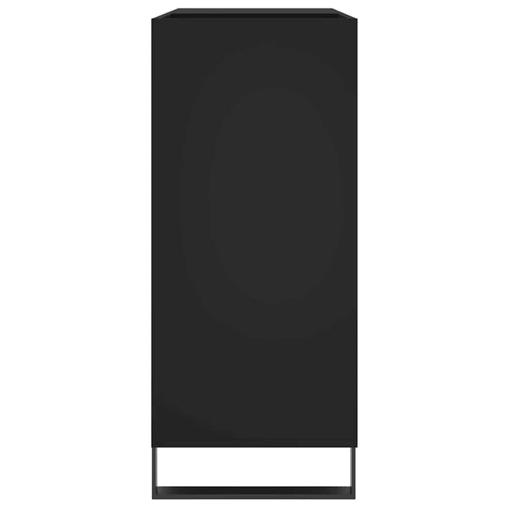 vinylskab 84,5x38x89 cm konstrueret træ sort