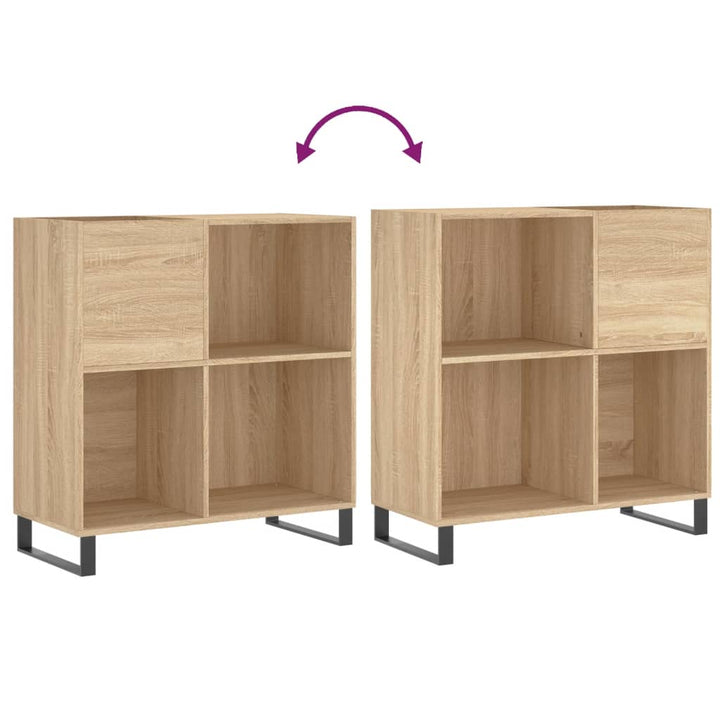 vinylskab 84,5x38x39 cm konstrueret træ sonoma-eg