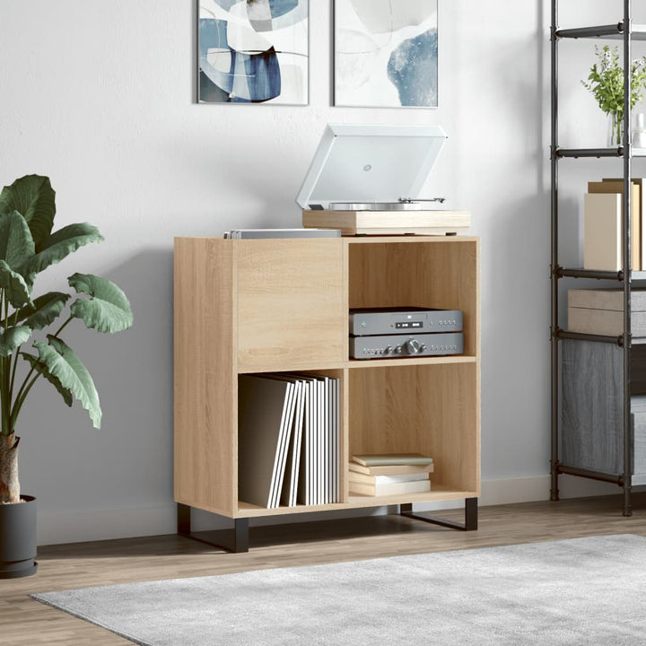 vinylskab 84,5x38x39 cm konstrueret træ sonoma-eg
