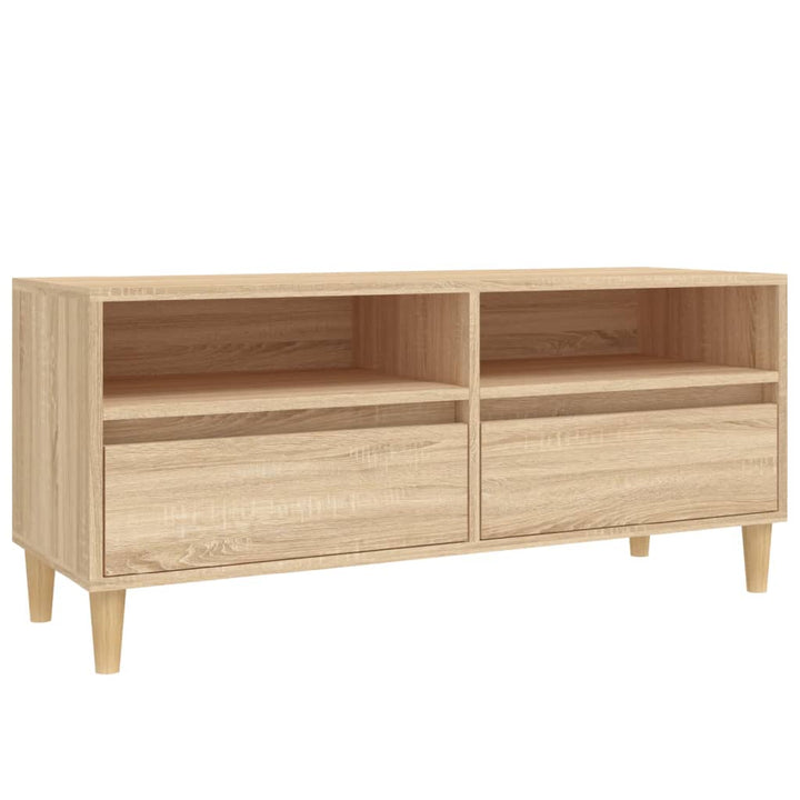 tv-bord 100x34,5x44,5 cm konstrueret træ sonoma-eg