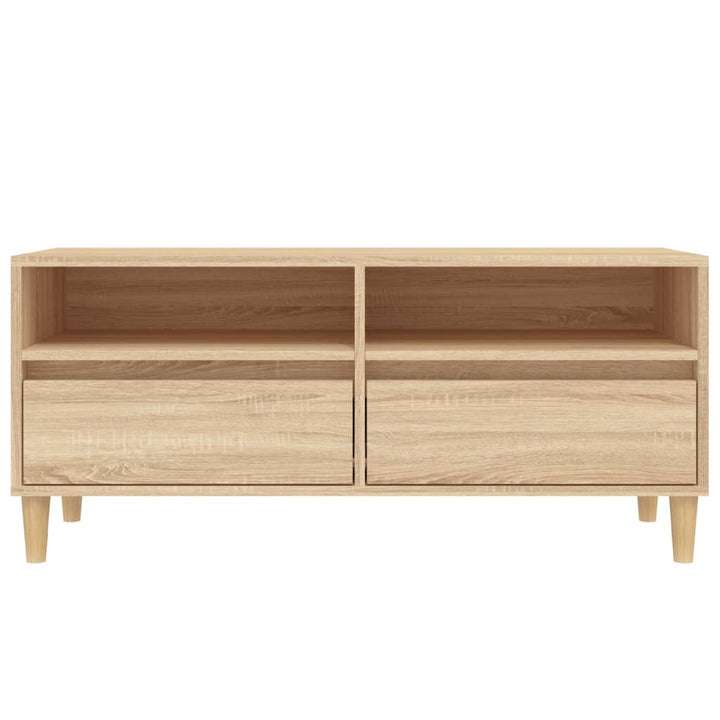 tv-bord 100x34,5x44,5 cm konstrueret træ sonoma-eg