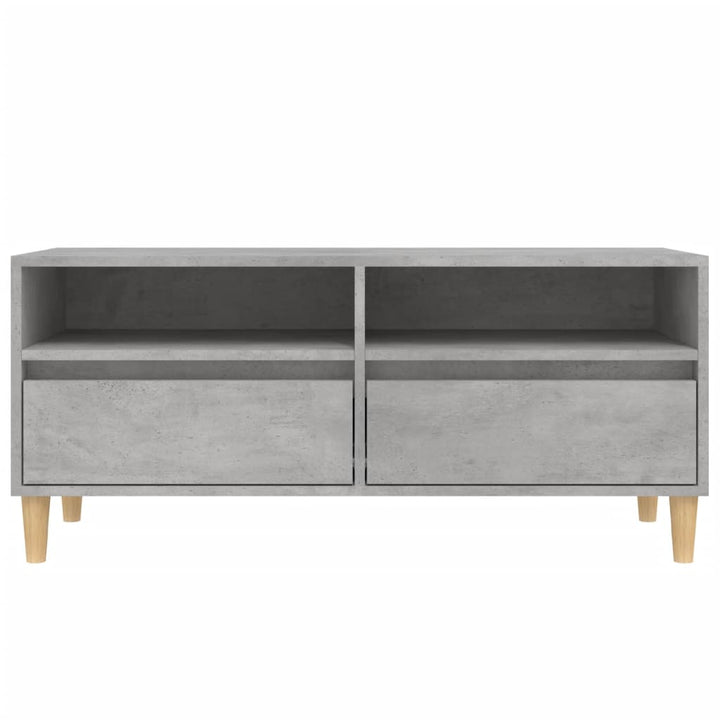 tv-bord 100x34,5x44,5 cm konstrueret træ betongrå