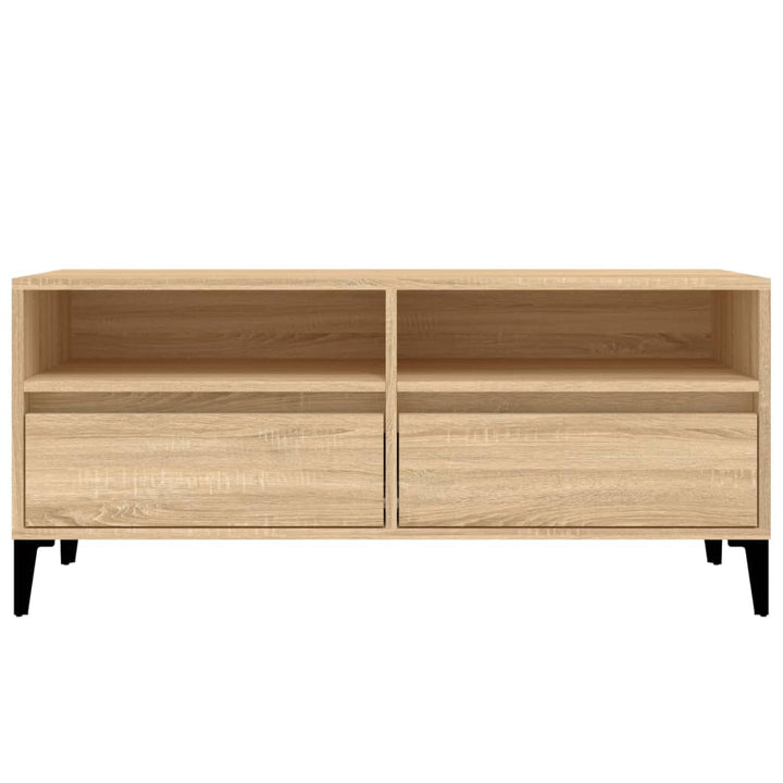 tv-bord 100x34,5x44,5 cm konstrueret træ sonoma-eg