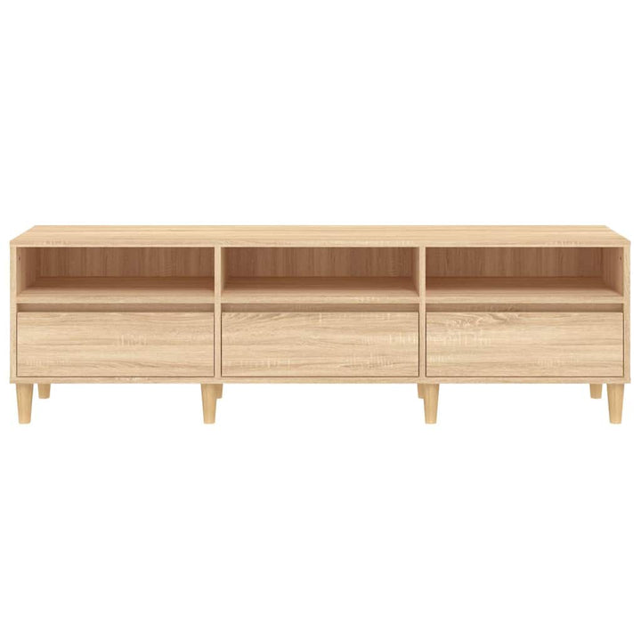 tv-bord 150x30x44,5 cm konstrueret træ sonoma-eg