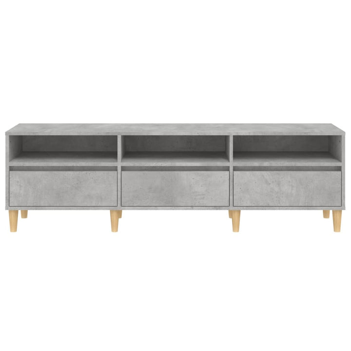 tv-bord 150x30x44,5 cm konstrueret træ betongrå