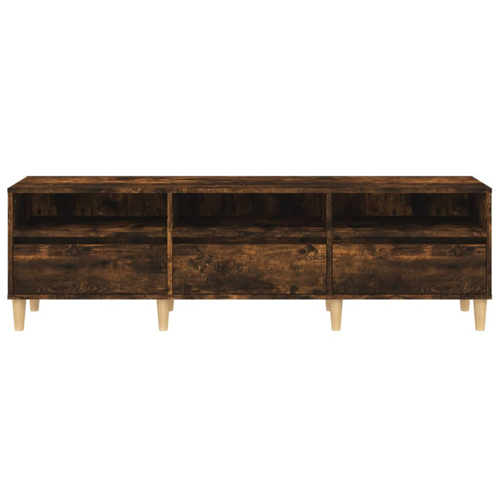 tv-bord 150x30x44,5 cm konstrueret træ røget egetræsfarve