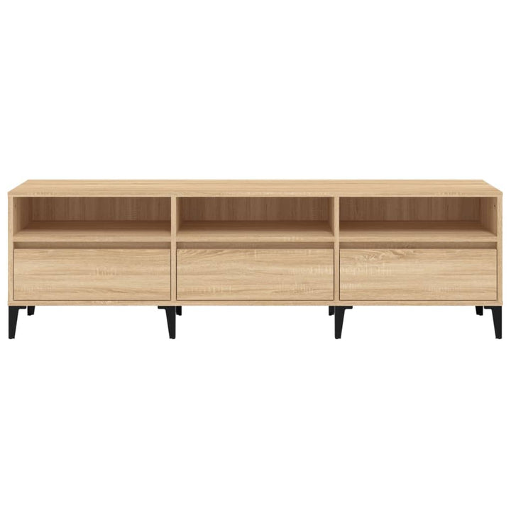 tv-bord 150x30x44,5 cm konstrueret træ sonoma-eg