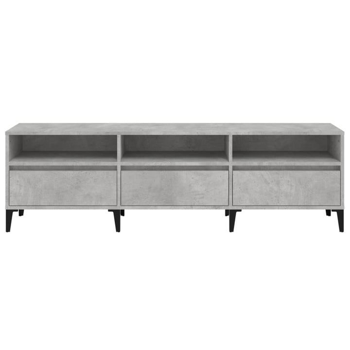 tv-bord 150x30x44,5 cm konstrueret træ betongrå
