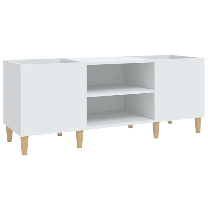 pladeskab hvid 121x38x48 cm konstrueret træ