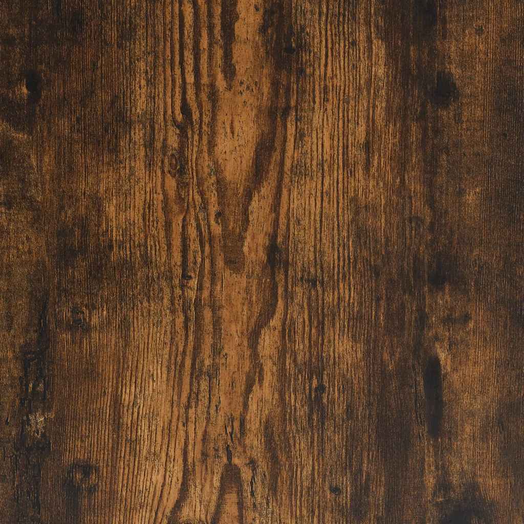 vinylskab 121x38x48 cm konstrueret træ røget egetræsfarve