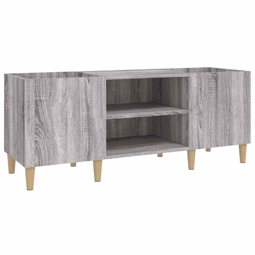 vinylskab 121x38x48 cm konstrueret træ grå sonoma-eg
