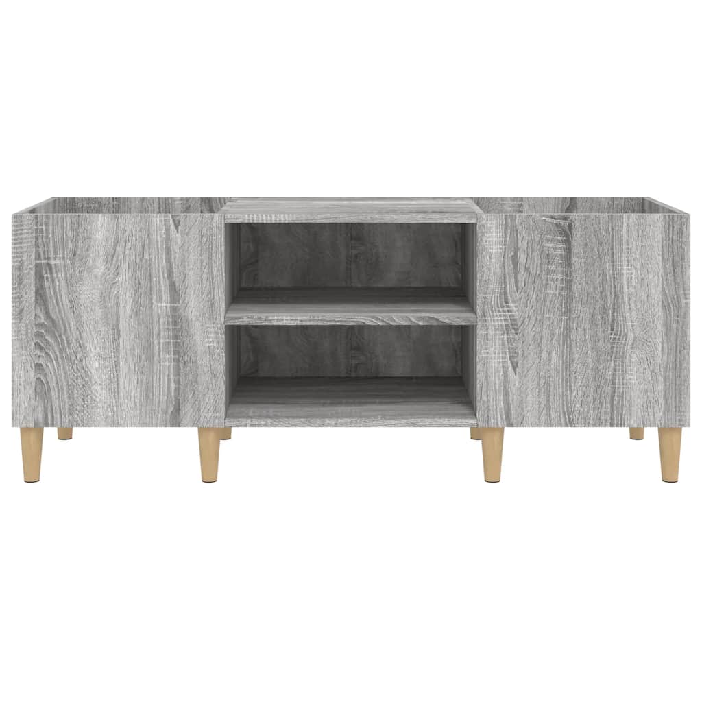 vinylskab 121x38x48 cm konstrueret træ grå sonoma-eg