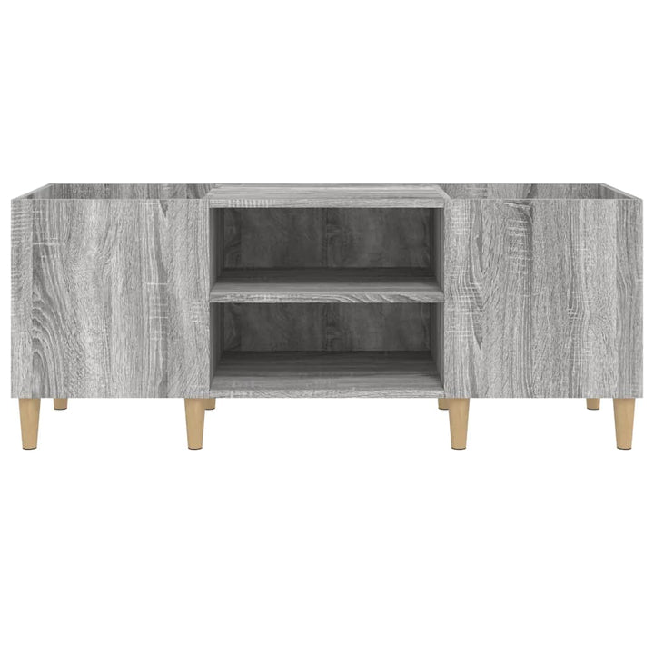 vinylskab 121x38x48 cm konstrueret træ grå sonoma-eg