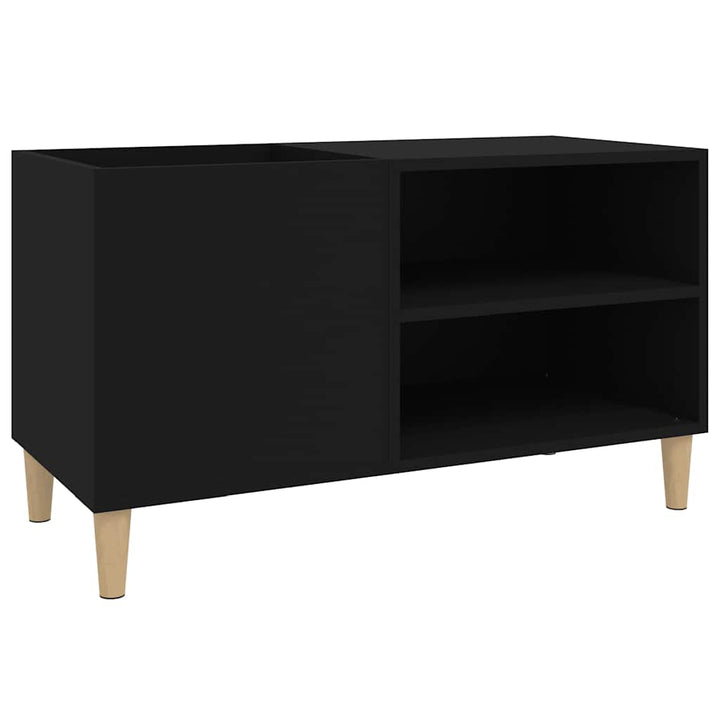 vinylskab 84,5x38x48 cm konstrueret træ sort