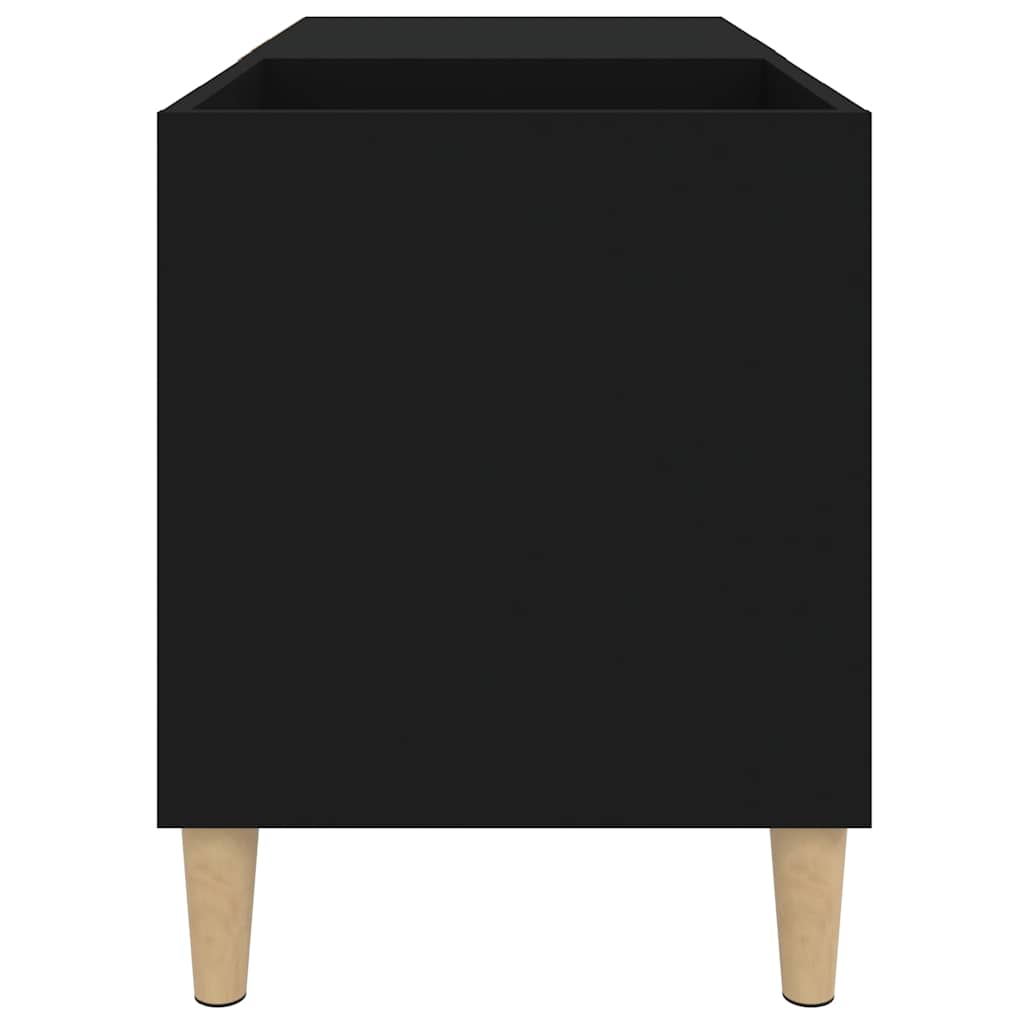 vinylskab 84,5x38x48 cm konstrueret træ sort