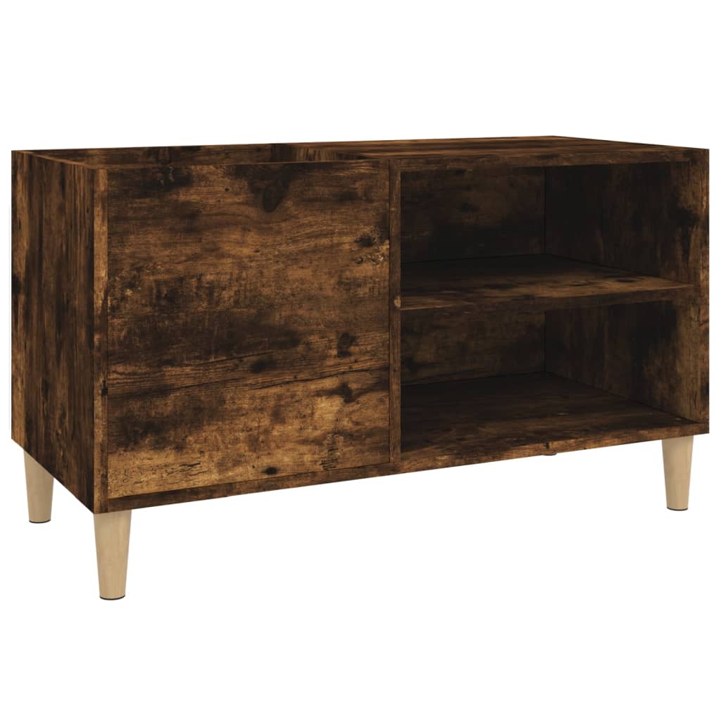 vinylskab 84,5x38x48 cm konstrueret træ røget egetræsfarve