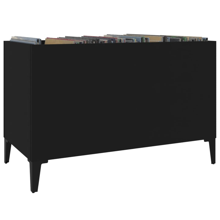 vinylskab 74,5x38x48 cm konstrueret træ sort