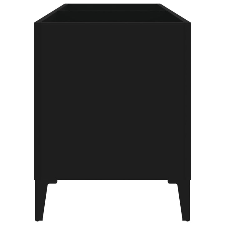 vinylskab 74,5x38x48 cm konstrueret træ sort