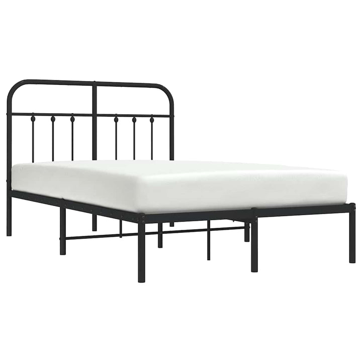 sengeramme med sengegavl 120x190 cm metal sort