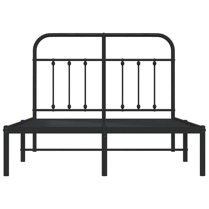 sengeramme med sengegavl 120x190 cm metal sort