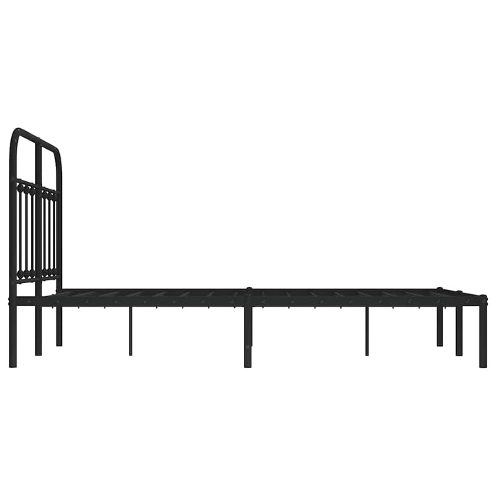 sengeramme med sengegavl 120x190 cm metal sort