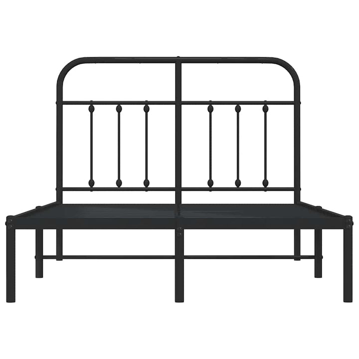 sengeramme med sengegavl 120x200 cm metal sort
