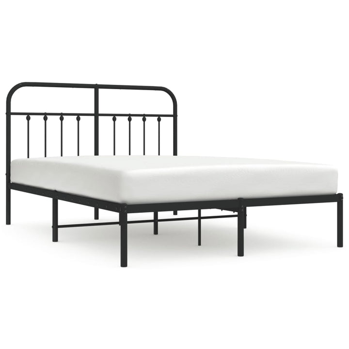 sengeramme med sengegavl 140x190 cm metal sort