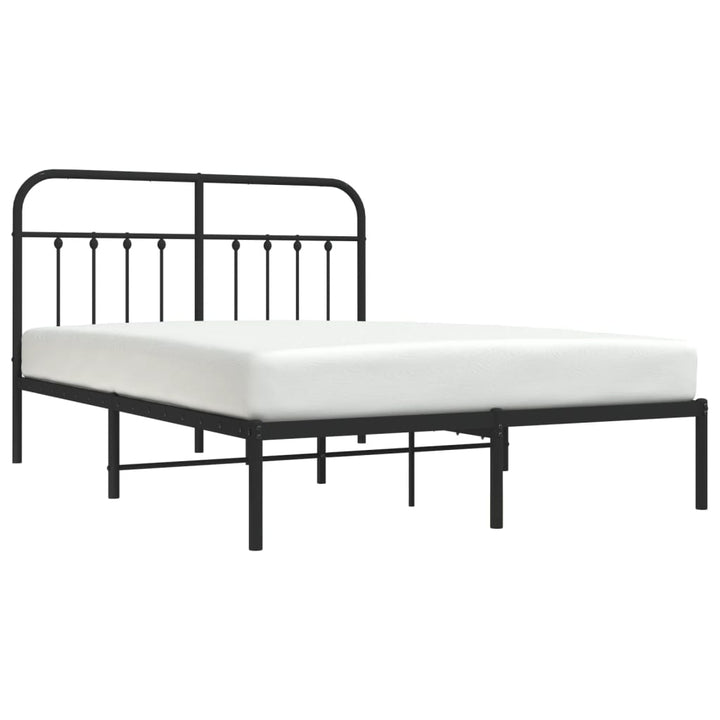 sengeramme med sengegavl 140x190 cm metal sort