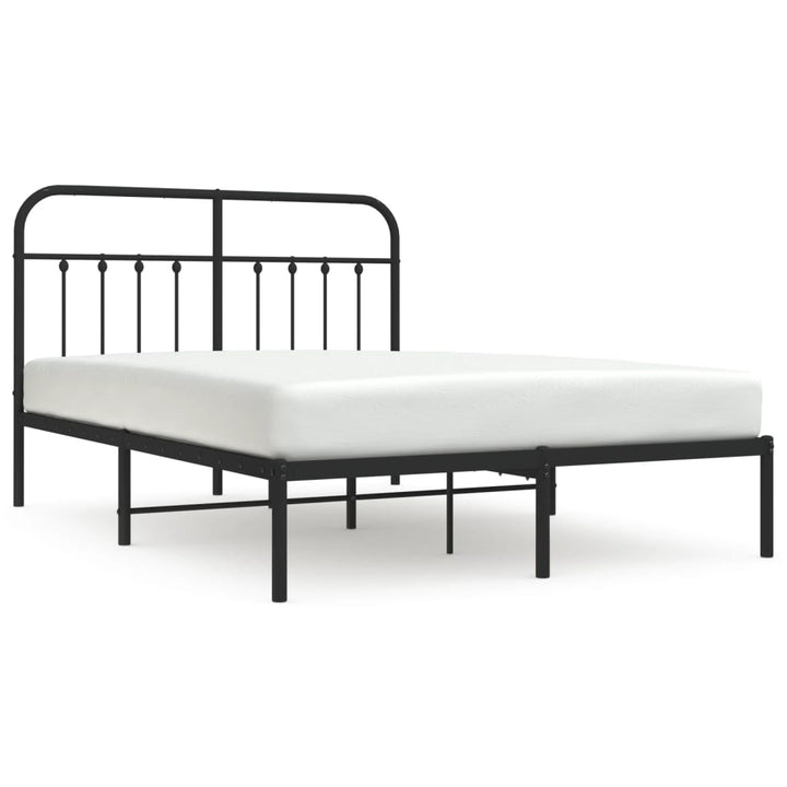 sengeramme med sengegavl 140x200 cm metal sort