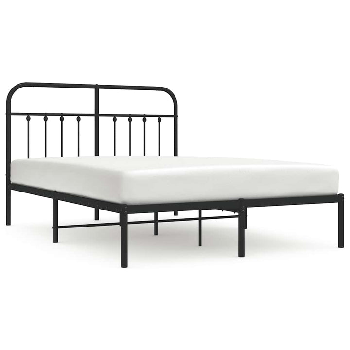 sengeramme med sengegavl 150x200 cm metal sort