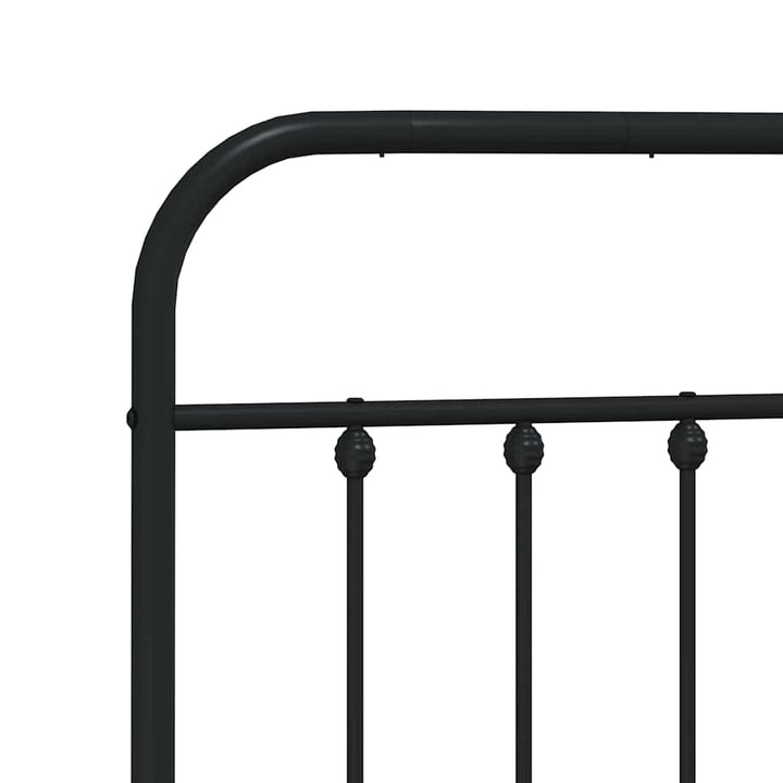 sengeramme med sengegavl 150x200 cm metal sort