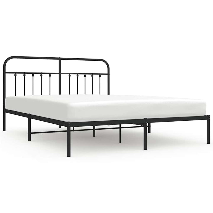 sengeramme med sengegavl 183x213 cm metal sort