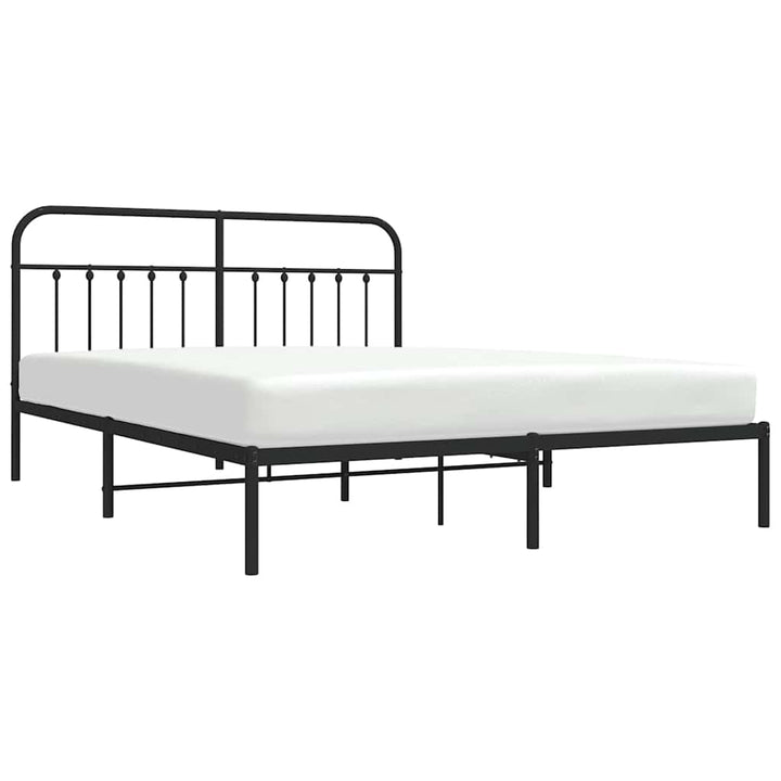 sengeramme med sengegavl 183x213 cm metal sort