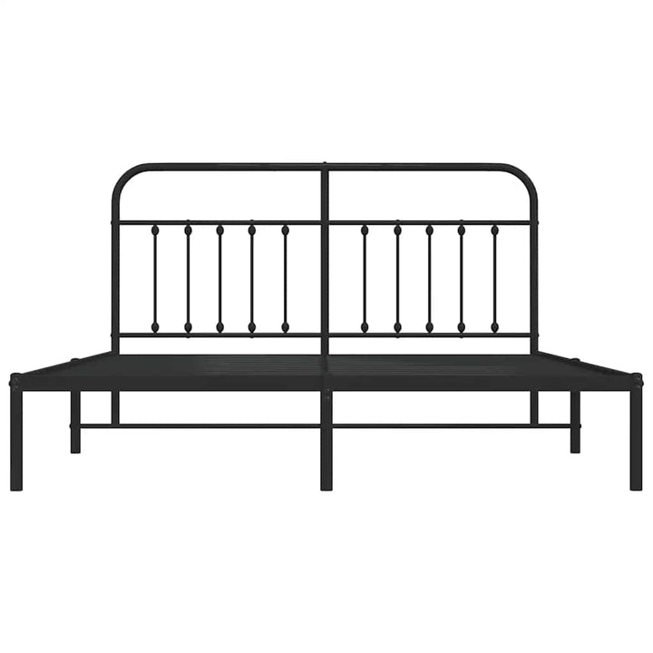 sengeramme med sengegavl 183x213 cm metal sort