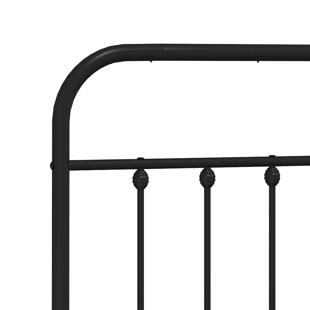 sengeramme med sengegavl 183x213 cm metal sort