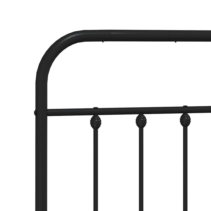 sengeramme med sengegavl 183x213 cm metal sort
