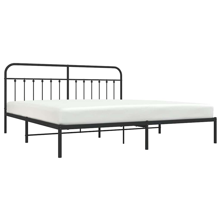sengeramme med sengegavl 193x203 cm metal sort