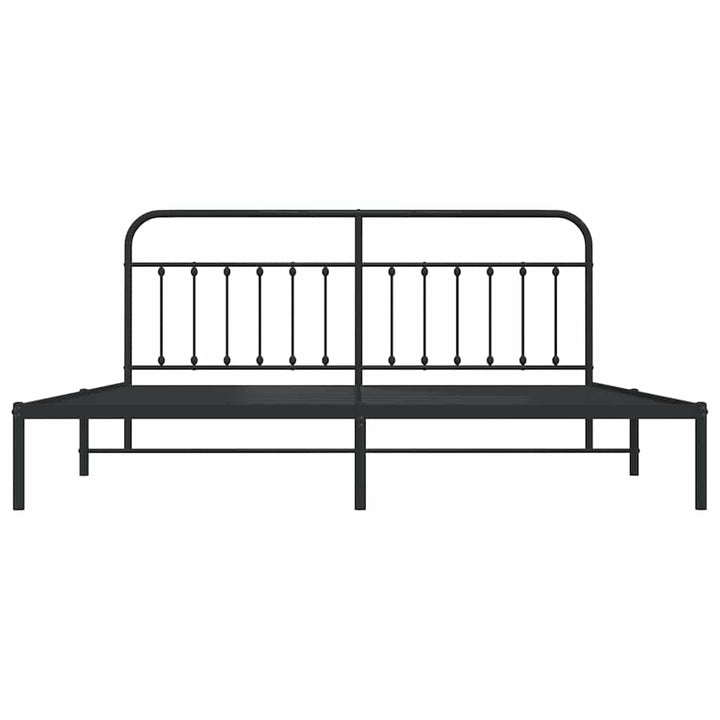 sengeramme med sengegavl 193x203 cm metal sort
