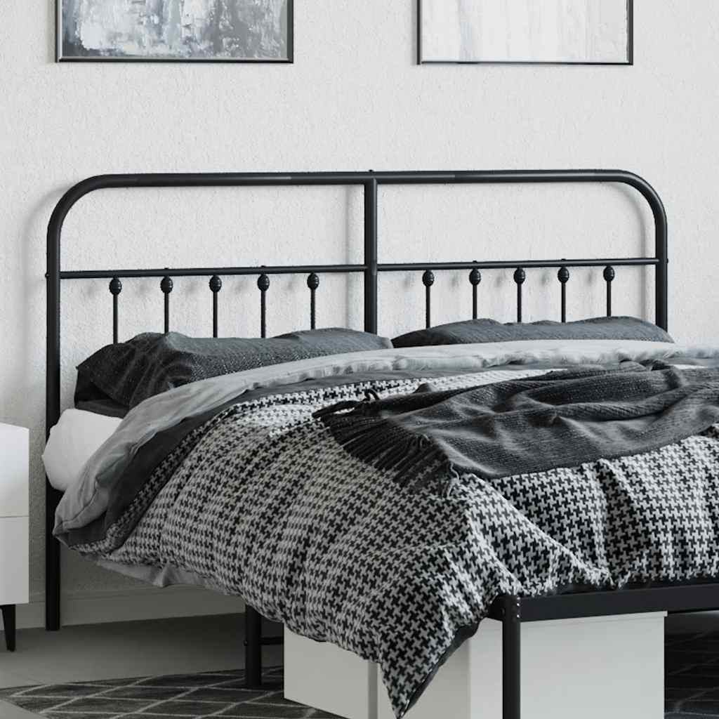 udskiftningsgavl 160 cm metal sort